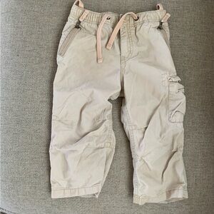 GAP Cargo Pants Kid Toddler Boys Size 2 T Beige Tan Straight Leg